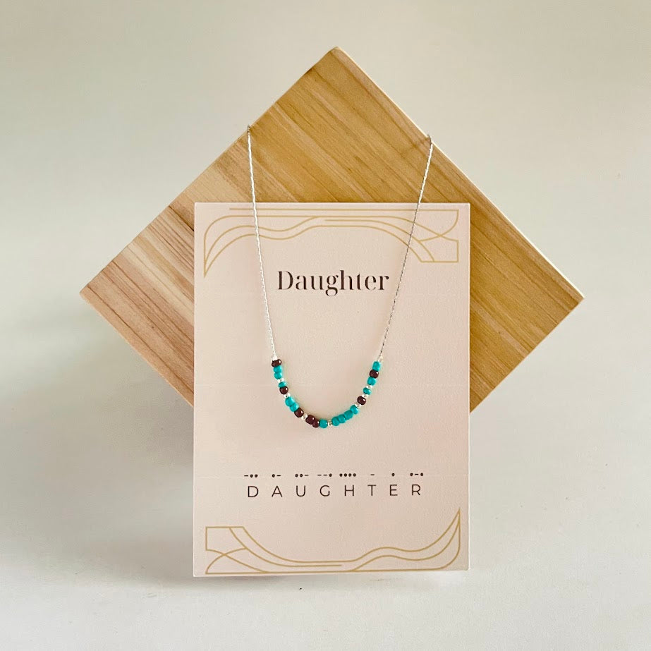"Daughter" Morse Code Necklace