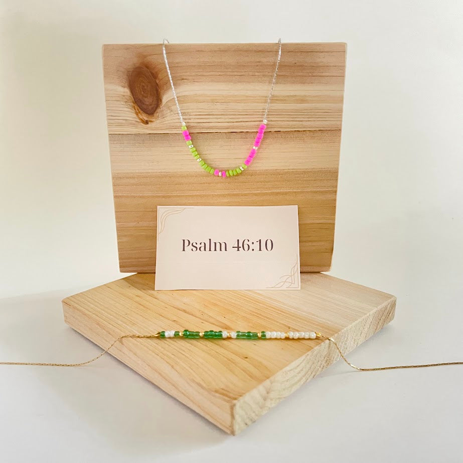 "Psalm 46:10" Morse Code Necklace