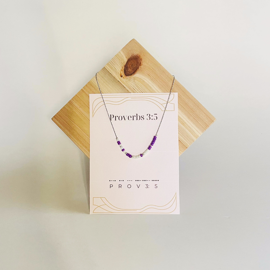 "Proverbs 3:5" Morse Code Necklace