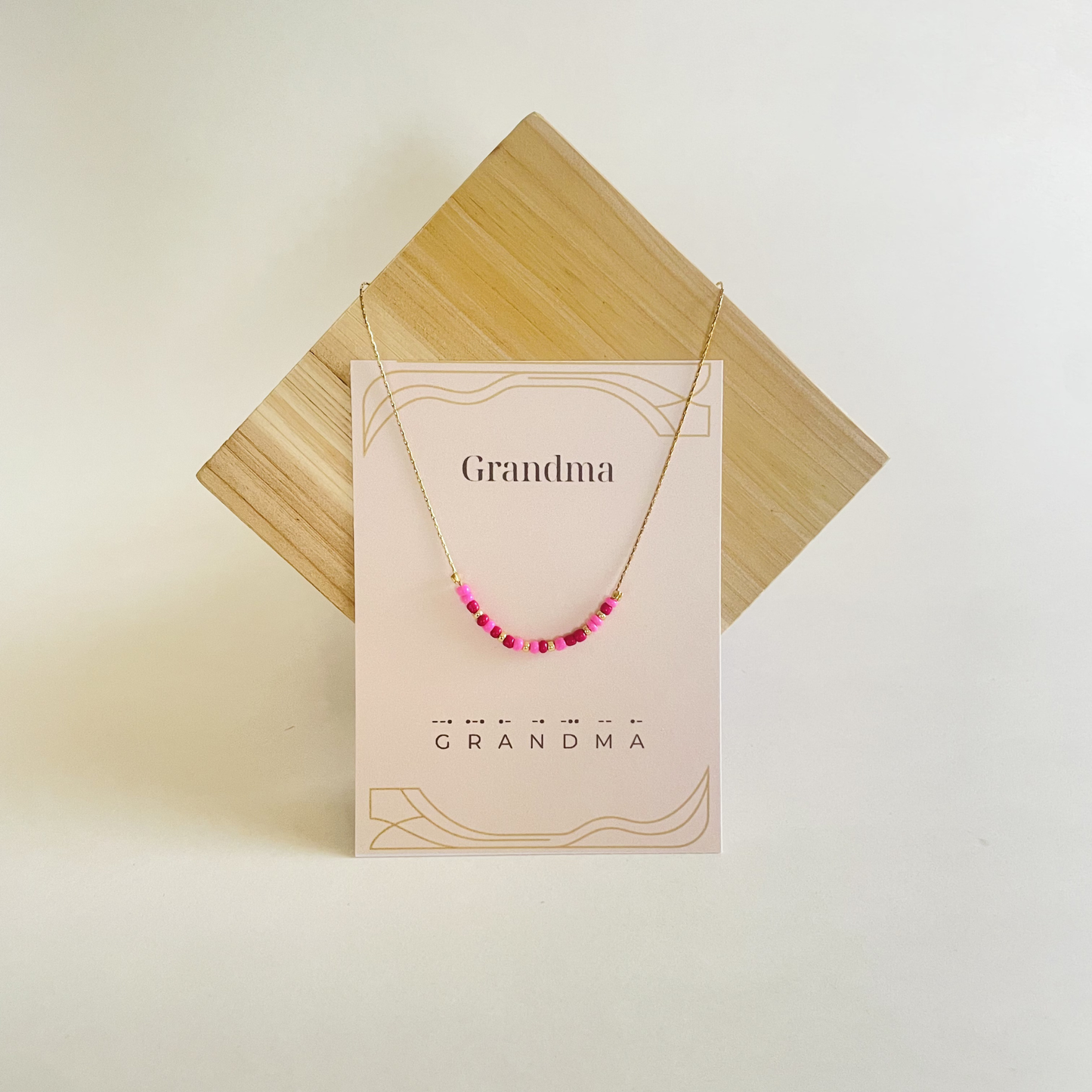 "Grandma" Dainty Morse Code Necklace