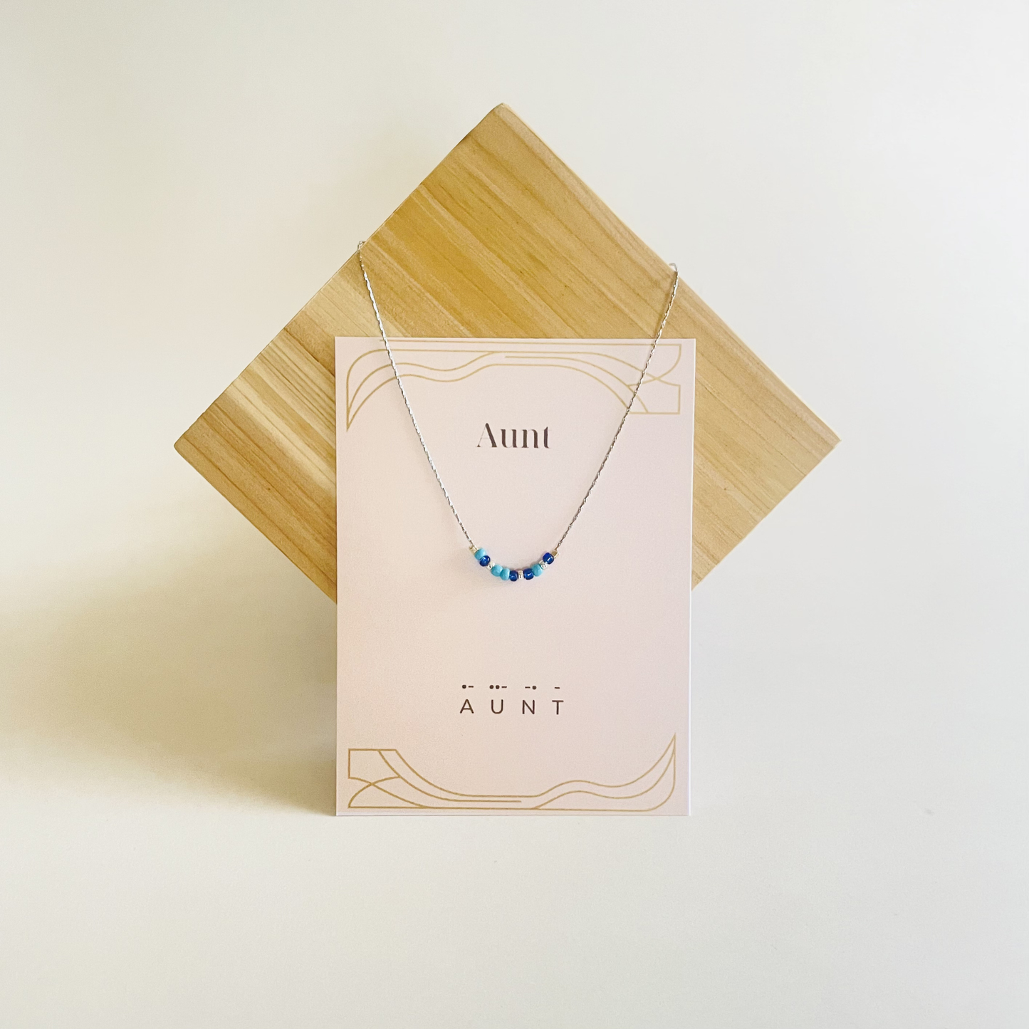 "Aunt" Dainty Morse Code Necklace