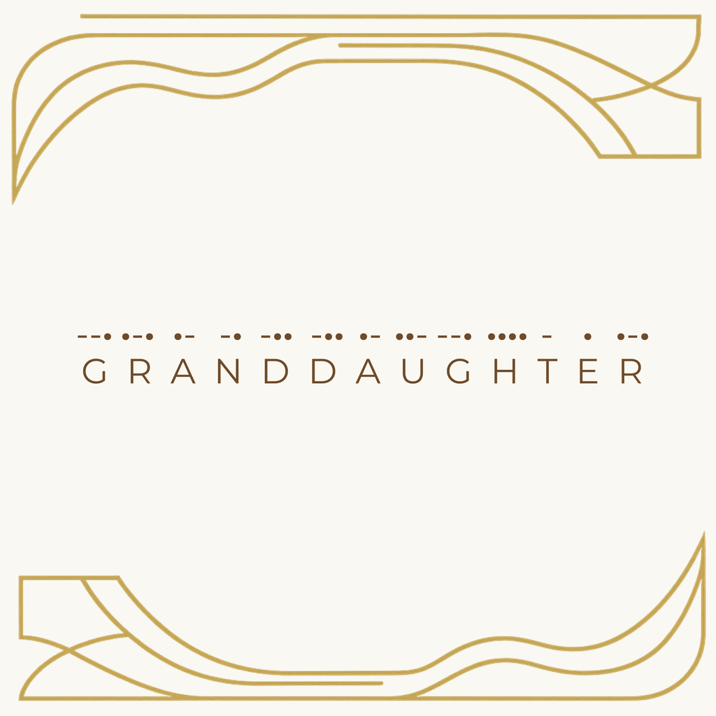 "Granddaughter" Morse Code Necklace