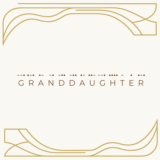 "Granddaughter" Dainty Morse Code Necklace