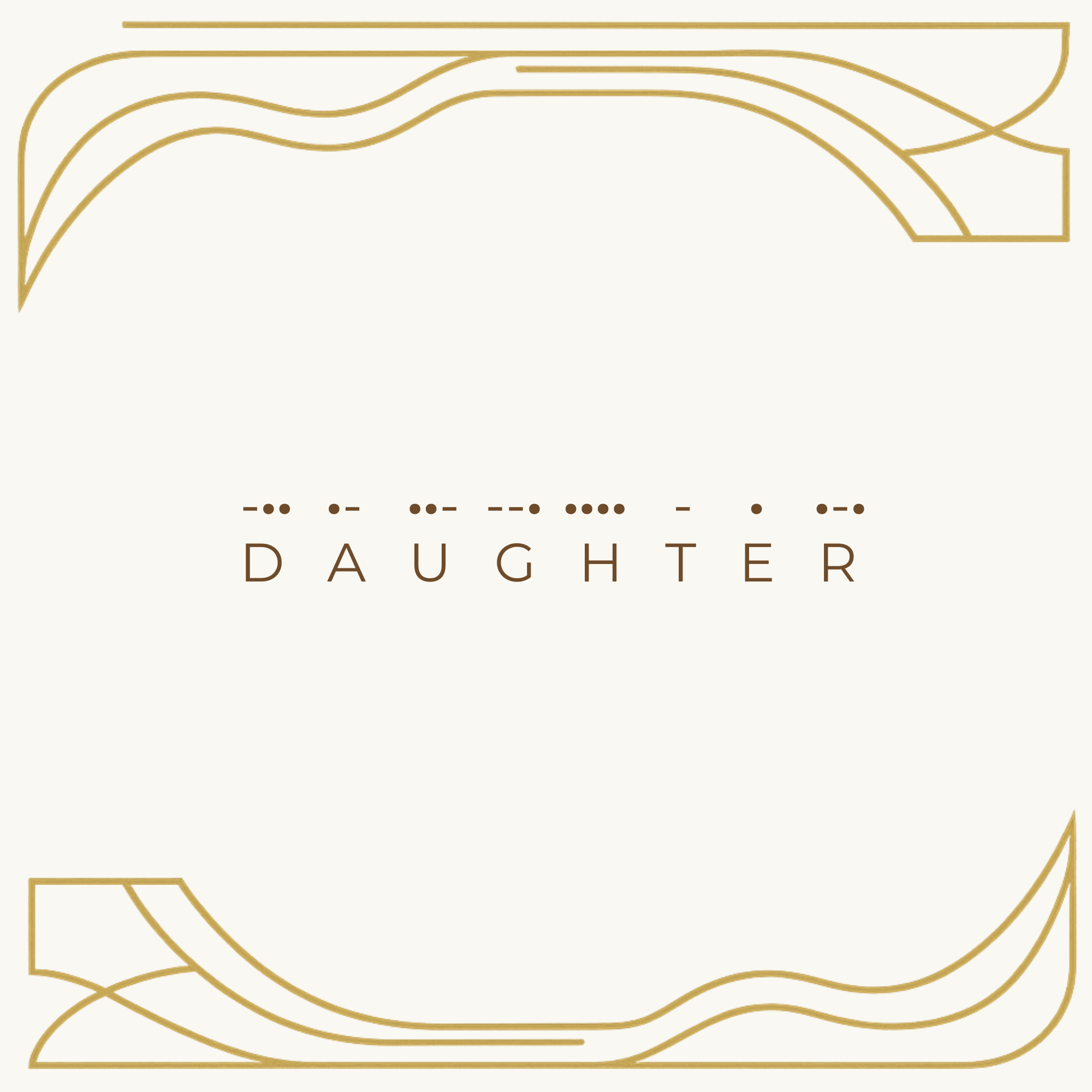 "Daughter" Morse Code Necklace