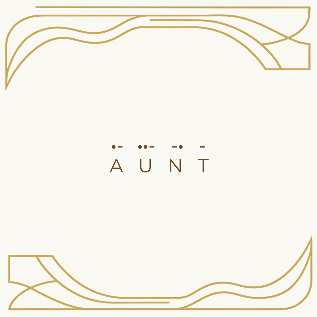 "Aunt" Morse Code Necklace