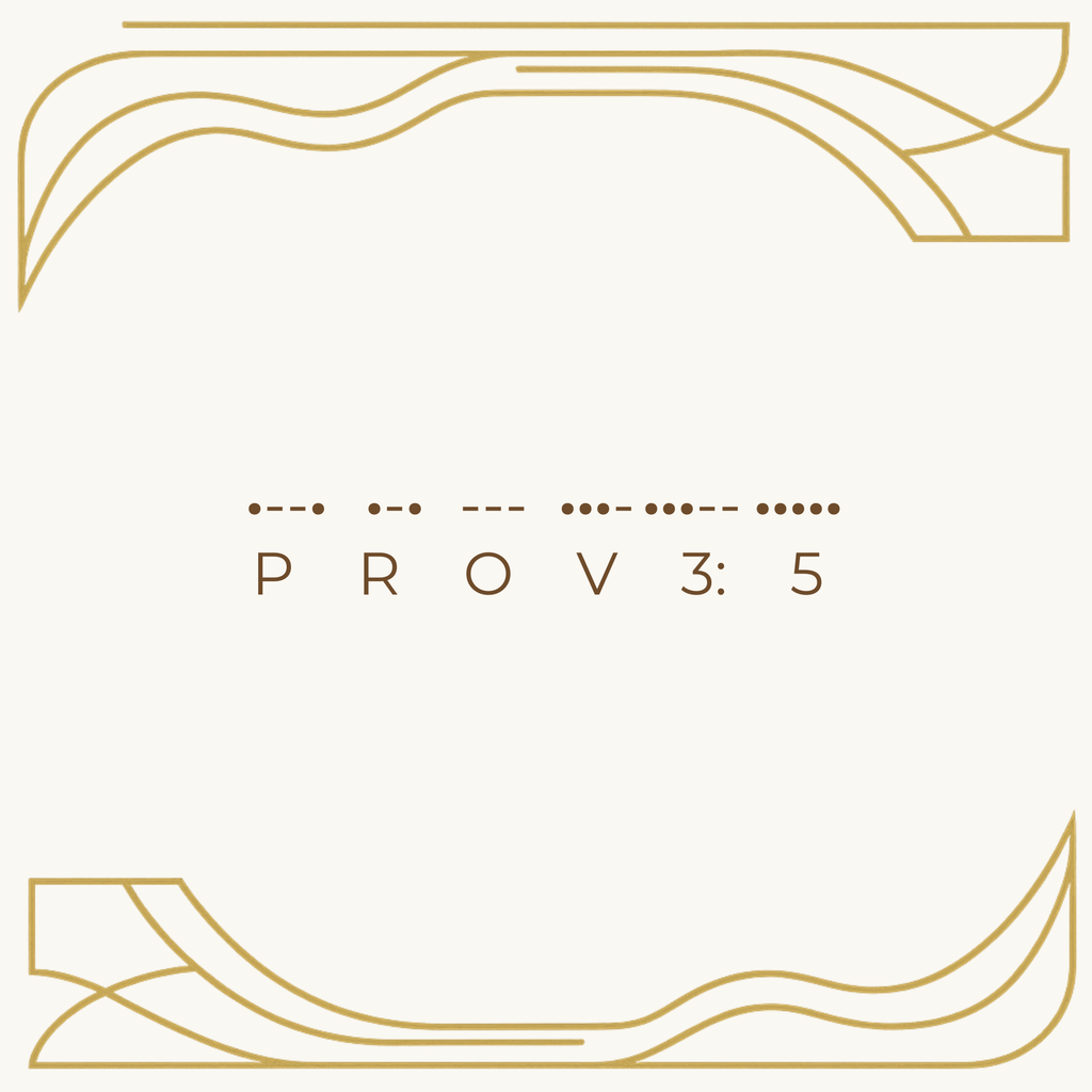 "Proverbs 3:5" Morse Code Necklace