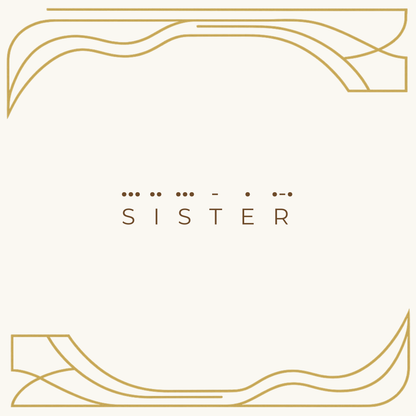 "Sister" Dainty Morse Code Necklace