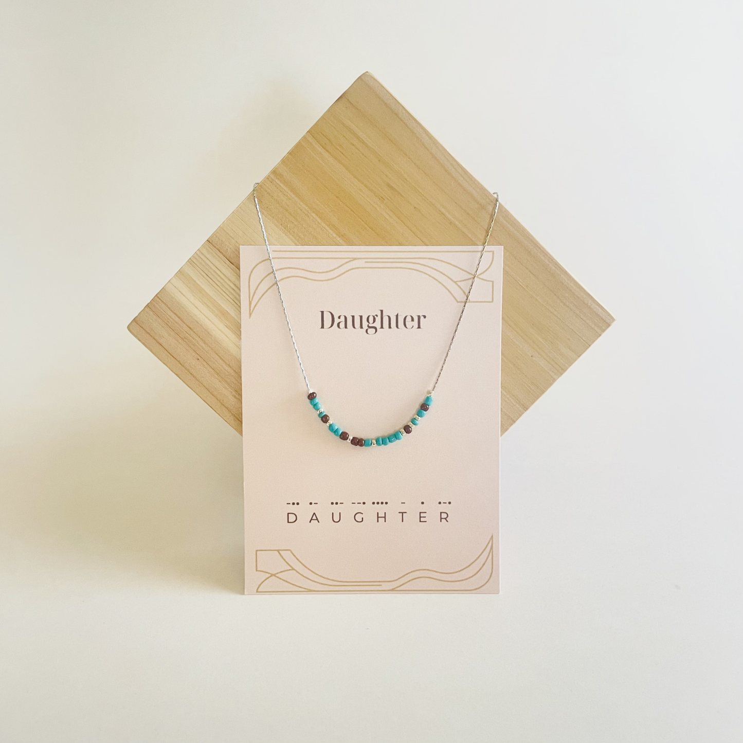 "Daughter" Dainty Morse Code Necklace