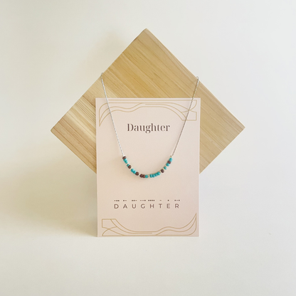 "Daughter" Dainty Morse Code Necklace