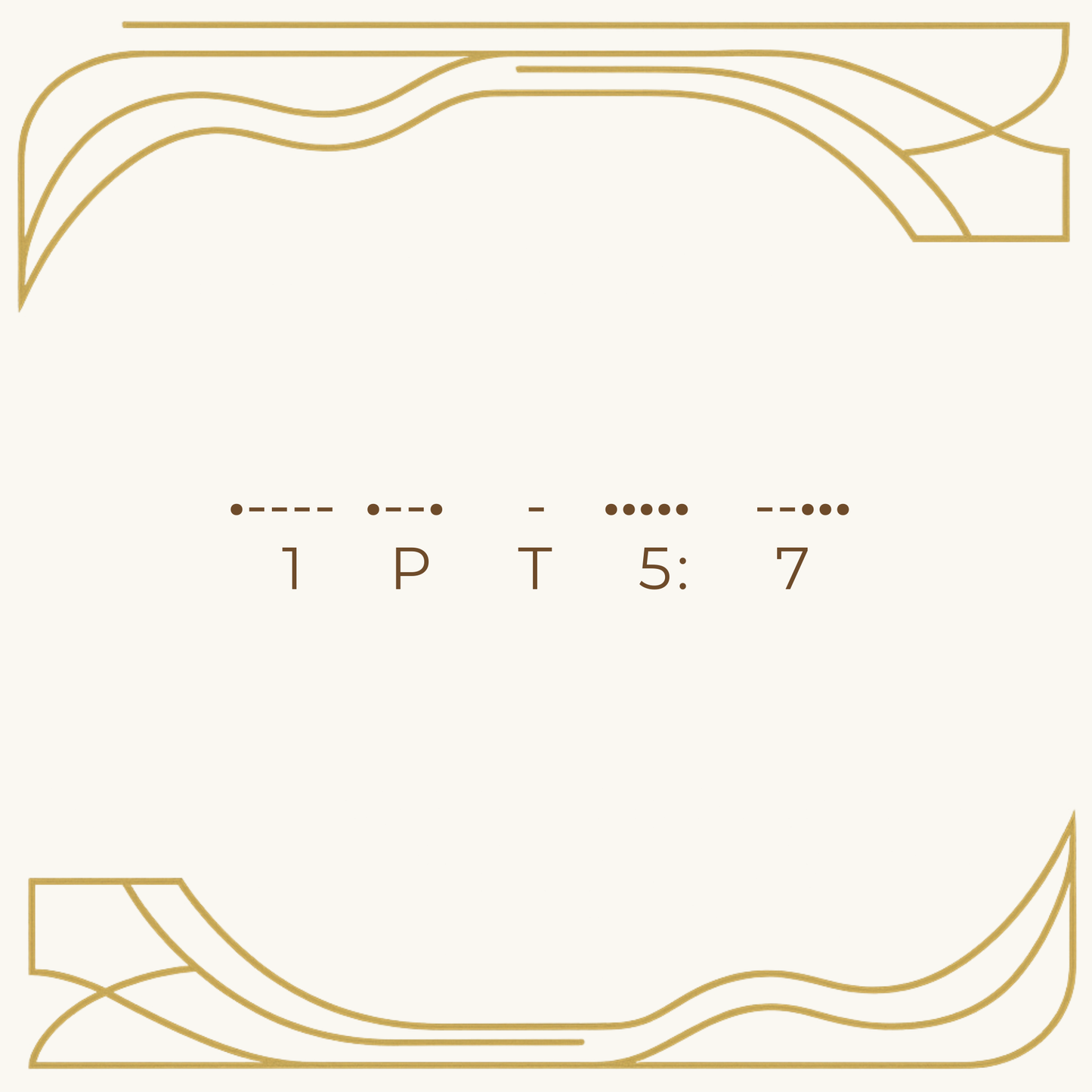 "1 Peter 5:7" Dainty Morse Code Necklace