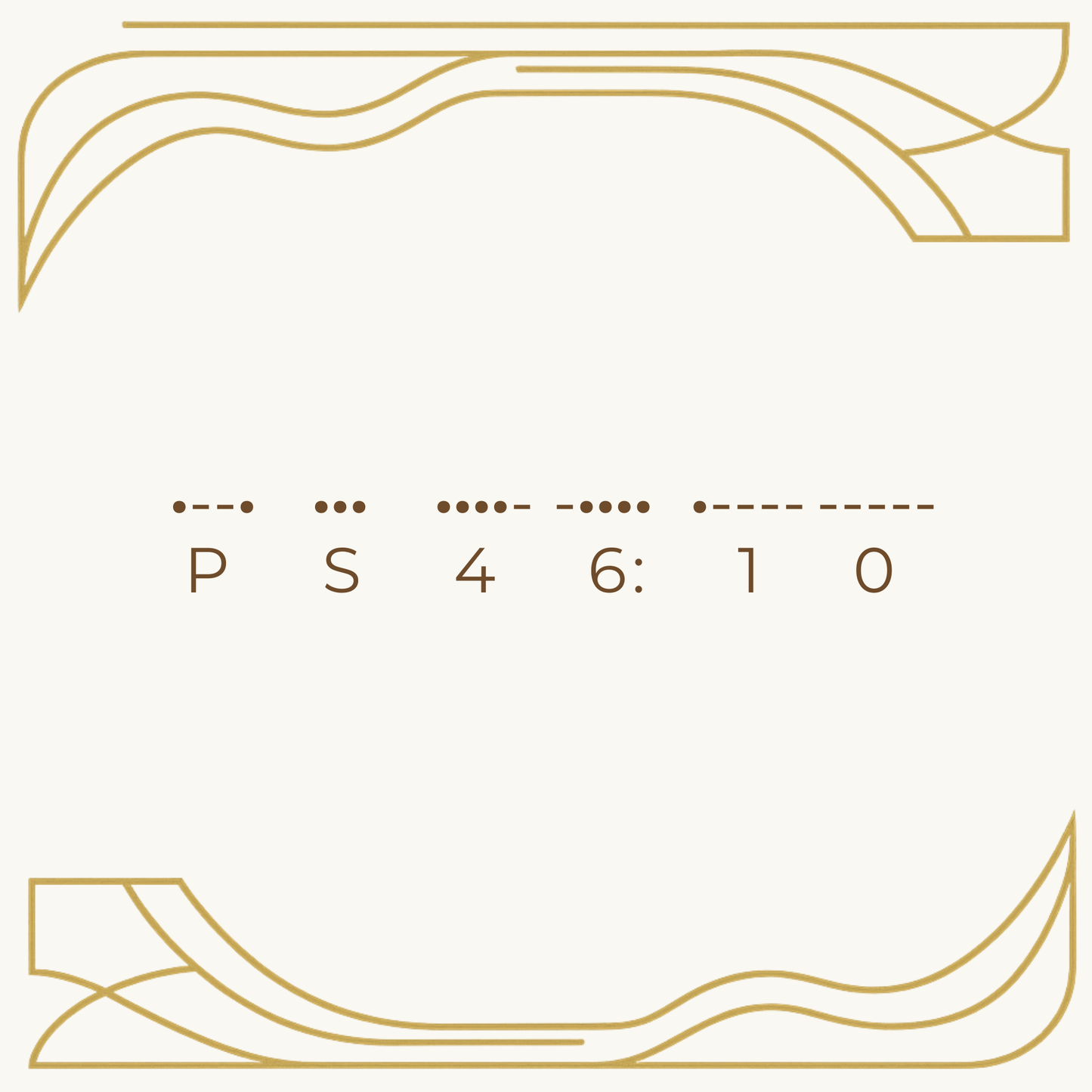 "Psalm 46:10" Dainty Morse Code Necklace