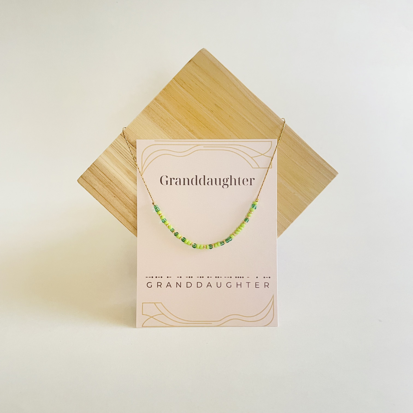 "Granddaughter" Dainty Morse Code Necklace